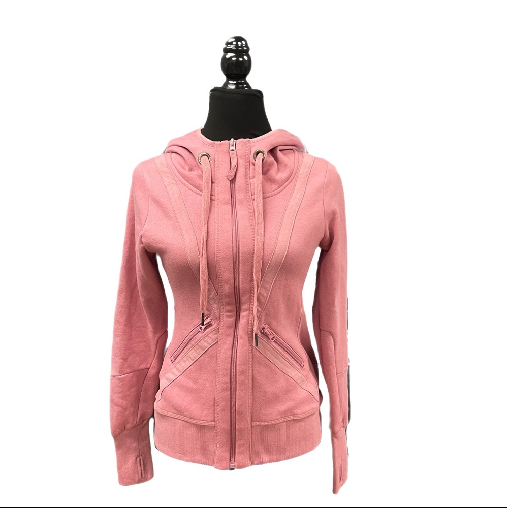 Motion- Pink hoodie active wear hoodie with thumb holes